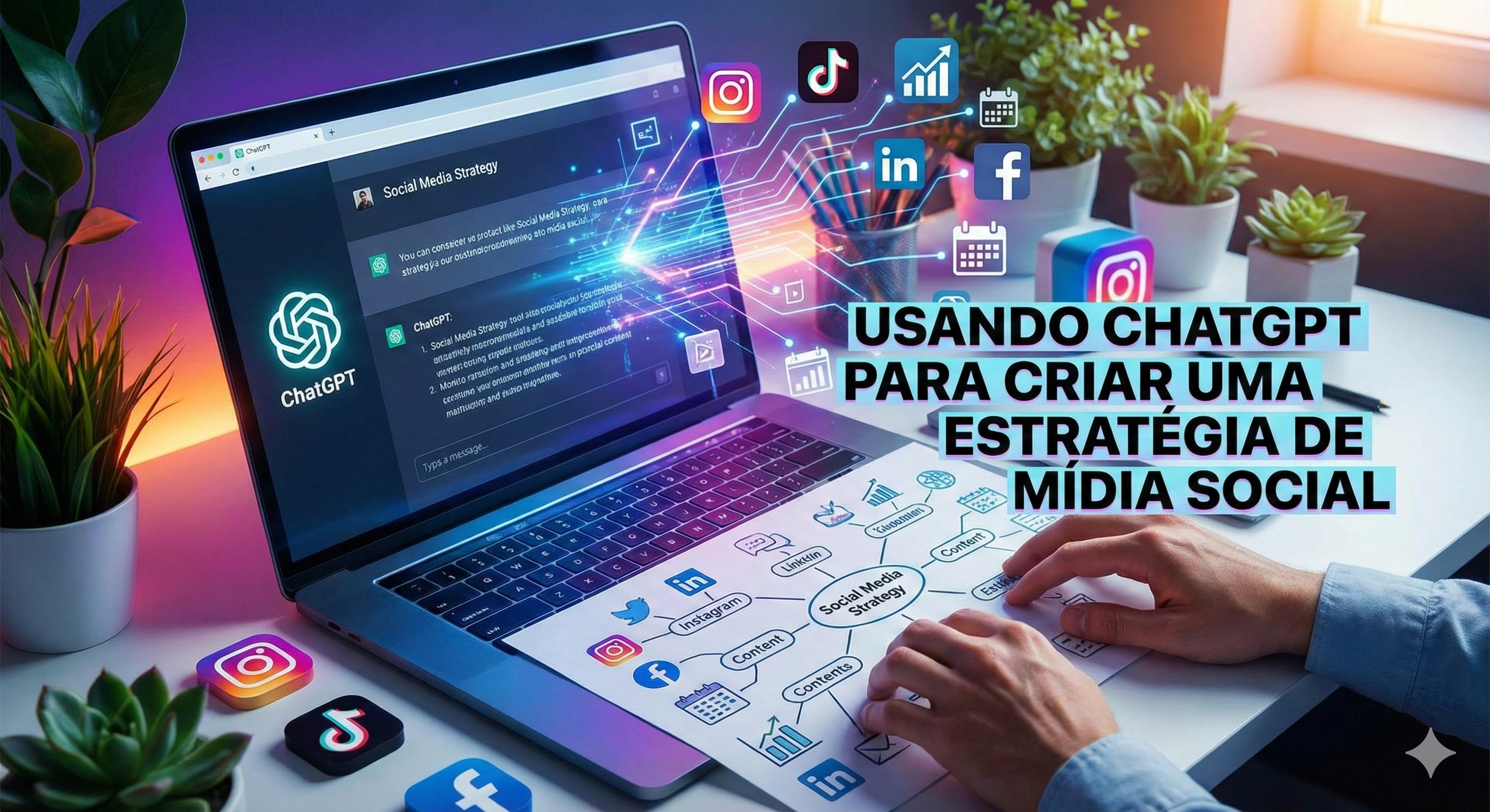 Usando ChatGPT para Criar uma Estratégia de Mídia Social