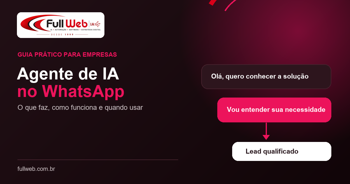 Agente de IA no WhatsApp: o que faz, como funciona e quando usar
