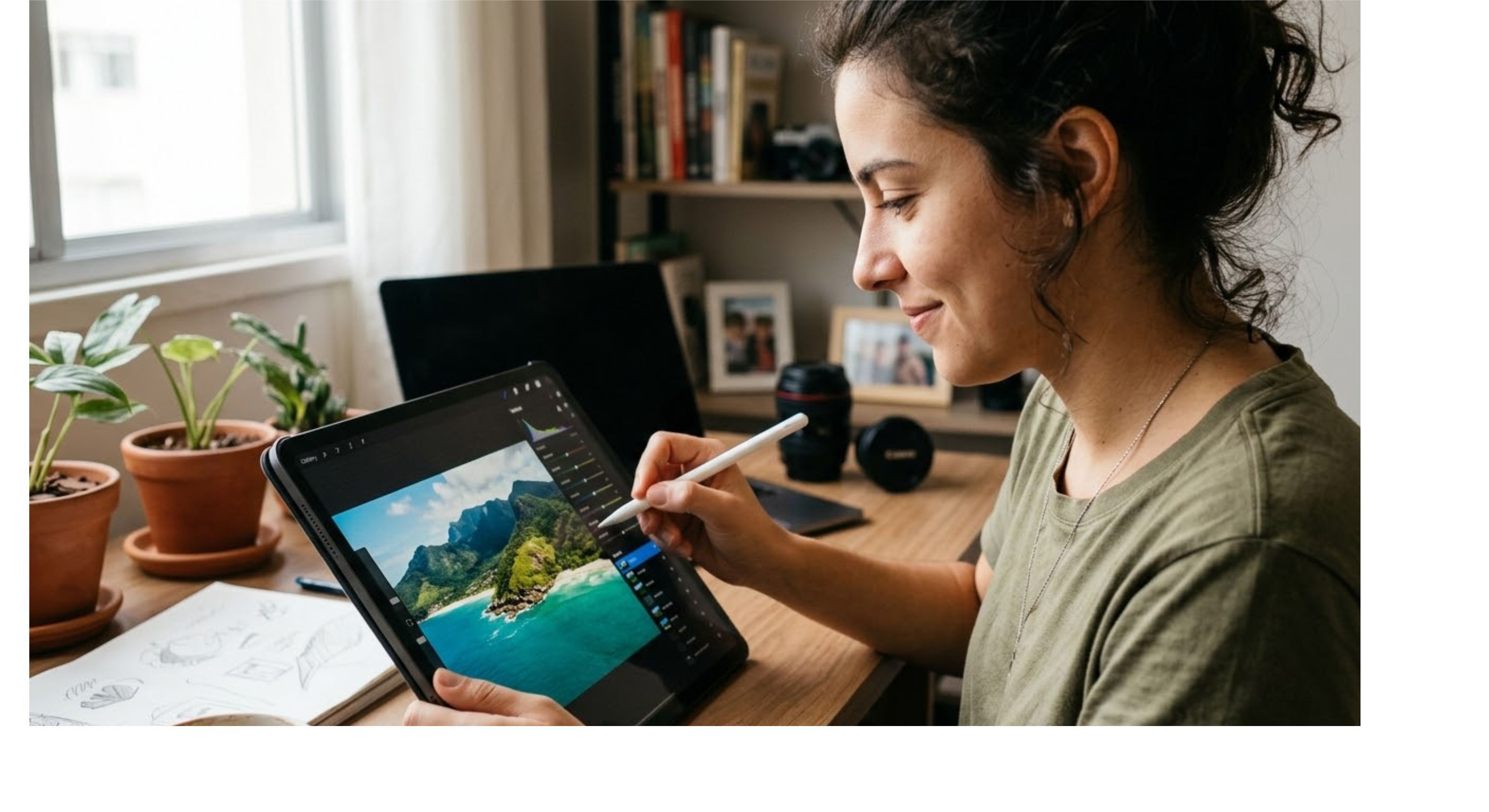 Design gráfico e criação de conteúdo visual para redes sociais.